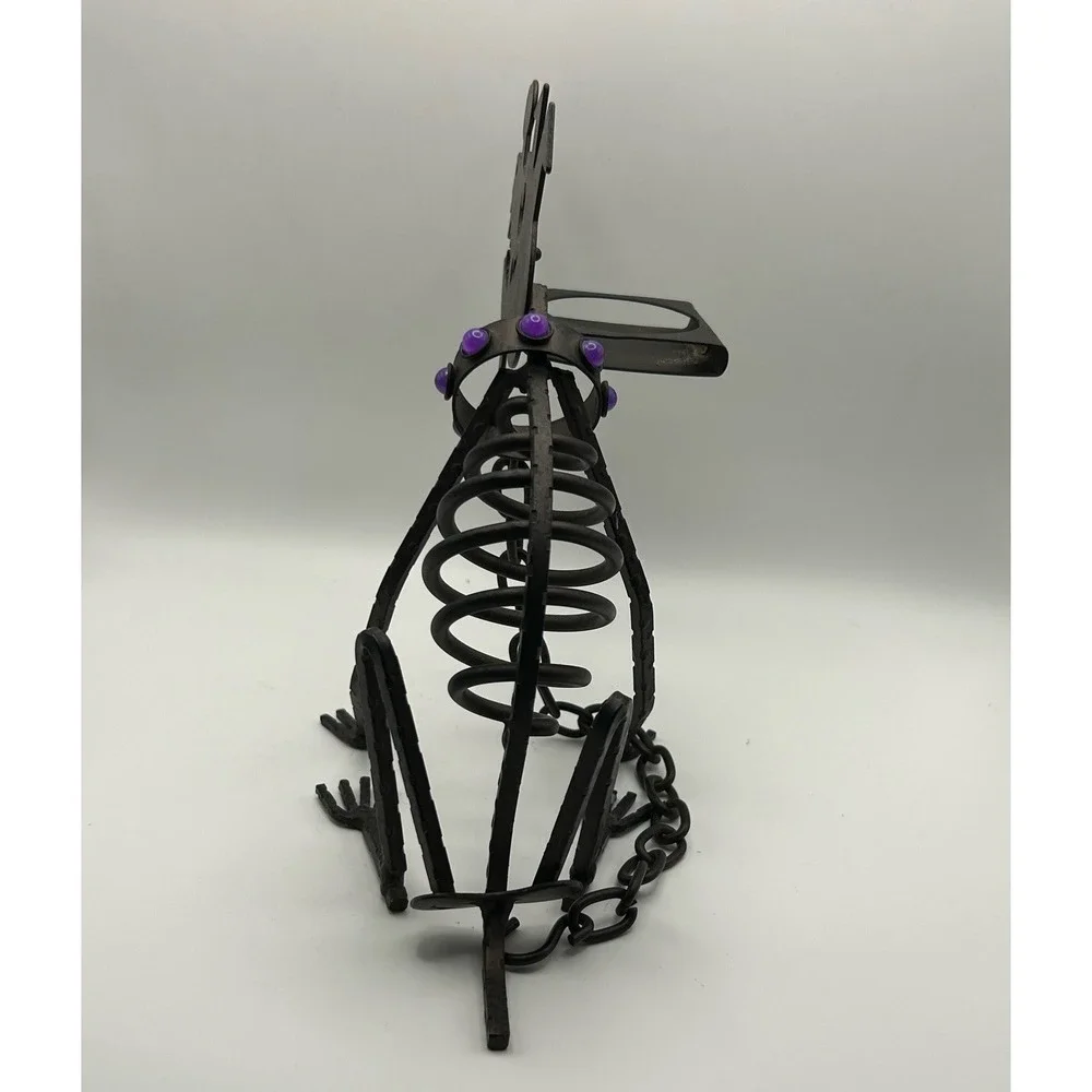 Metal Halloween Partylite "Sticks The Dog" Skeleton Candle Holder - Halloween - Picture 6 of 7